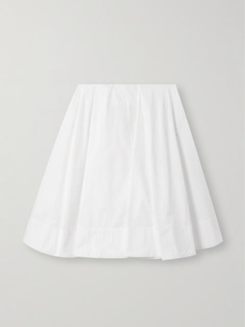 JACQUEMUS Salon Pleated Cotton-poplin Midi Skirt