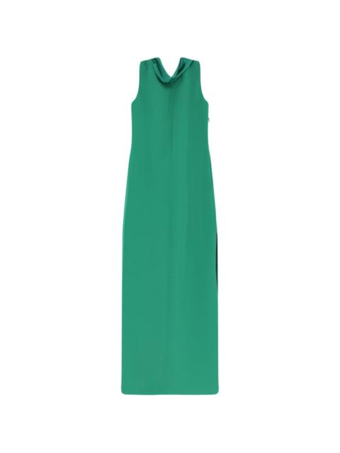 Max Mara plunging back side-slit dress
