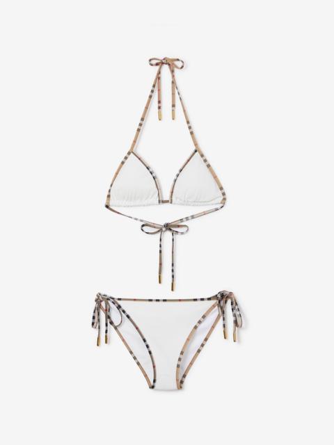 Burberry Vintage Check Detail Triangle Bikini