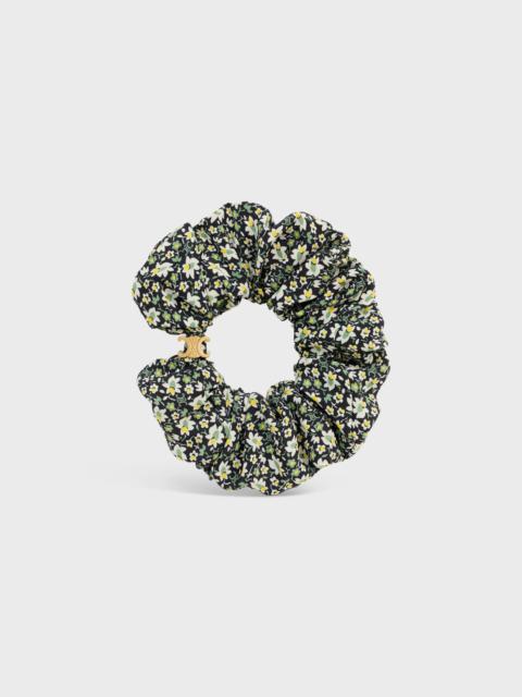 CELINE Celine Liberty Scrunchy in silk and Brass with Gold Finish