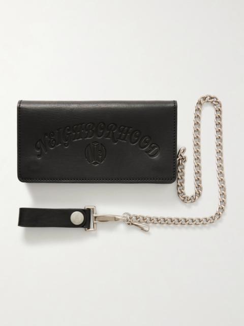 NEIGHBORHOOD Logo-Embossed Leather Billfold Wallet