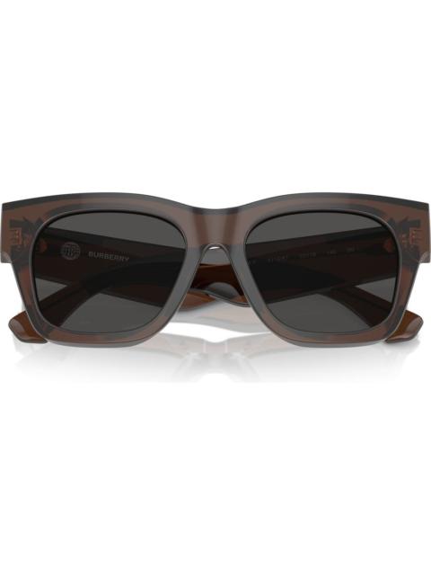 Burberry burberry Elevated Check 52mm Square Sunglasses in Brown at Nordstrom