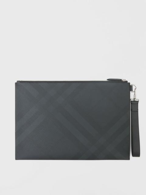 Burberry Large London Check Zip Pouch