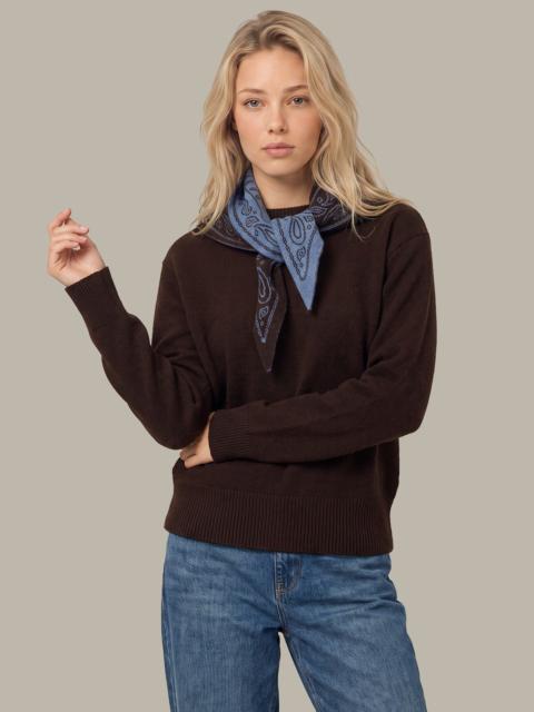 525 america Lenn High Vee Pullover With Removable Paisley Scarf