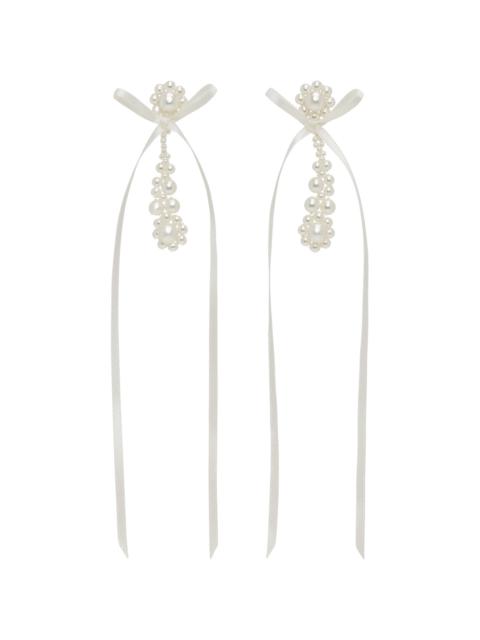 Simone Rocha Victorian Drip Bow Earrings