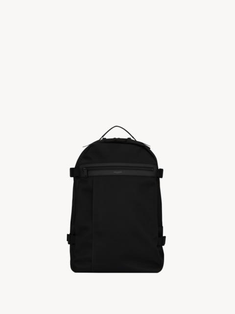 SAINT LAURENT CITY TREKKING BACKPACK IN ECONYL®, SMOOTH LEATHER AND NYLON