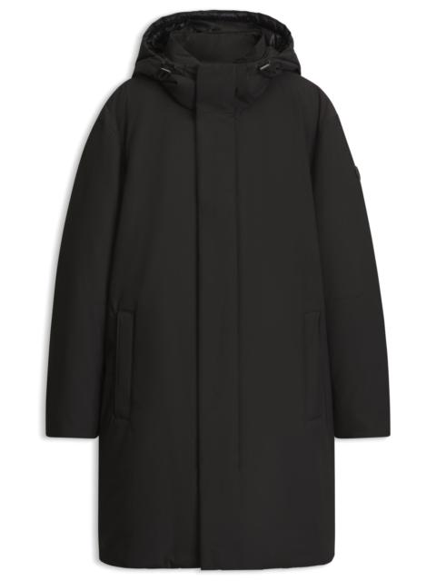 BOSS HOODED DOWN JACKET IN WATER-REPELLENT FABRIC