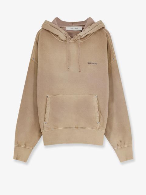 Golden Goose Cotton Sweatshirt With Front Embroidered Logo