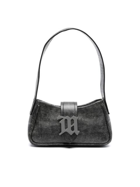 MISBHV cracked-effect leather shoulder bag