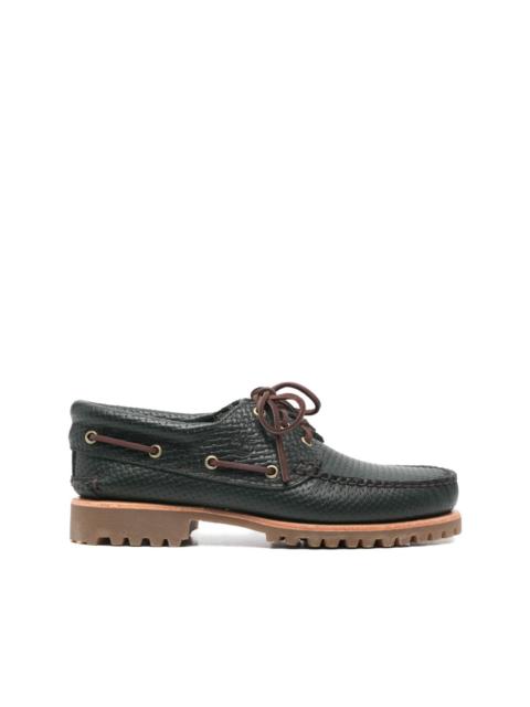 Timberland 30mm textured lace-up boat shoes
