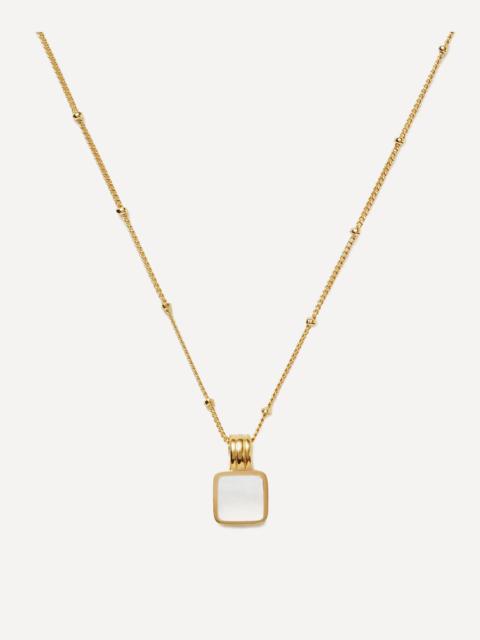 MISSOMA X Lucy Williams 18ct Gold-Plated Vermeil Silver Square Mother of Pearl Pendant Necklace