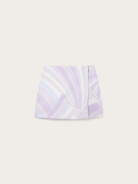 PUCCI IRIDE PRINT MINI WRAP SKIRT