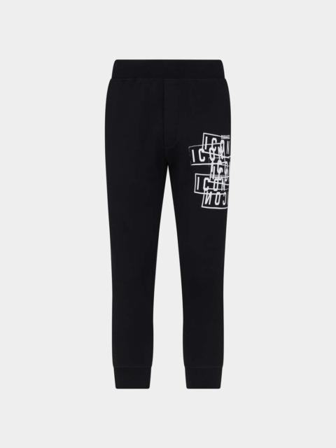 DSQUARED2 ICON STAMPS SKI FIT SWEATPANTS