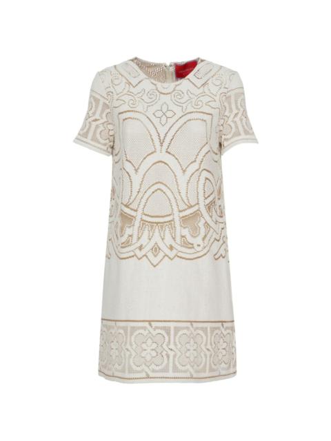 Lacey cotton-blend T-shirt minidress