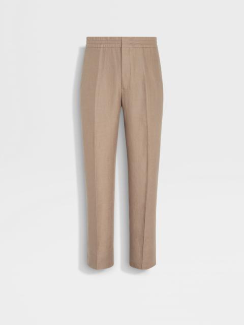ZEGNA DUST PINK OASI LINO PANTS