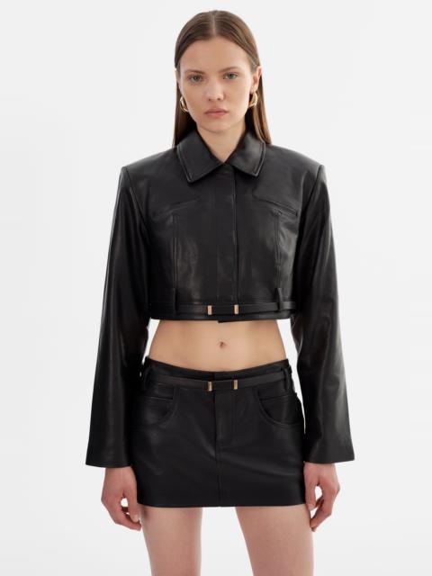LAMARQUE GIA | Cropped Leather Jacket