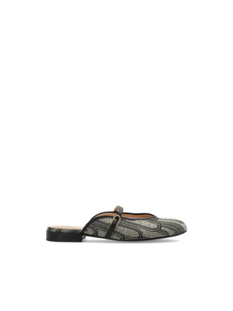 FURLA patterned strap mules