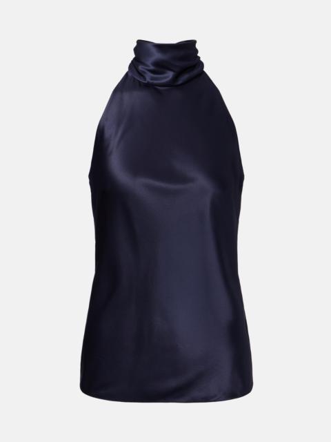Ralph Lauren Chilton silk-blend charmeuse top