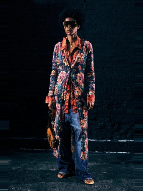 R13 PRINTED SKINNY LONG CARDIGAN