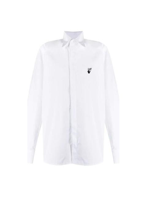Off-White Off-White Hands Off Classic Shirt 'White/Black' OMGA152S21FAB0010110