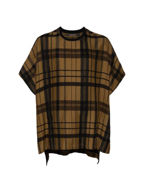 short-sleeve plaid T-shirt