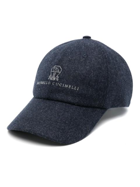 Brunello Cucinelli Embroidered-logo Wool Baseball Cap