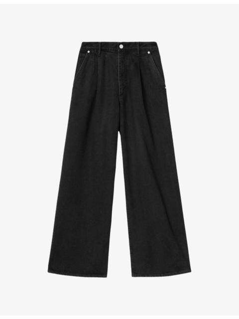 ALLSAINTS Haze Pleat Wide-Leg Denim-Blend Jeans