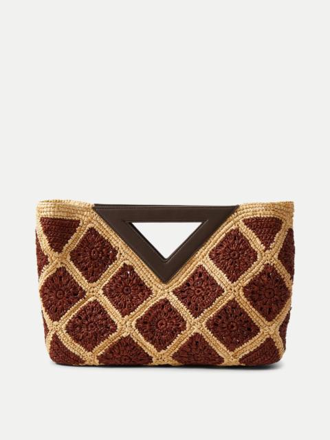 VERONICA BEARD RAFFIA VESPER CLUTCH