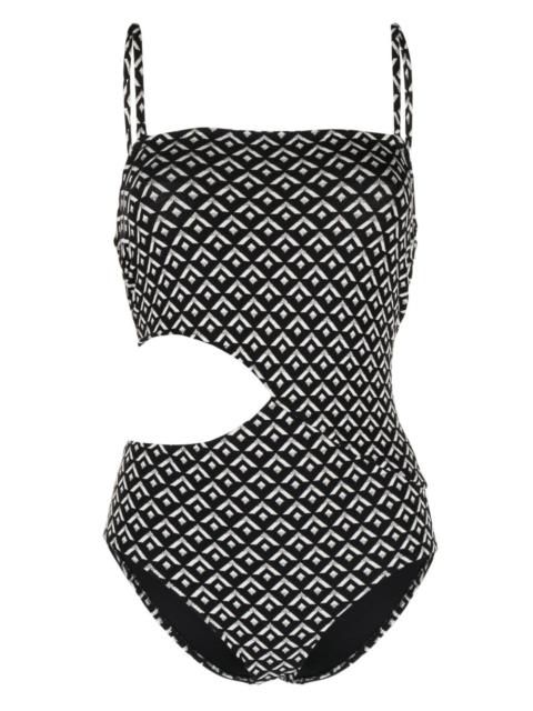 Solid & Striped The Cameron geometric-pattern swimsuit