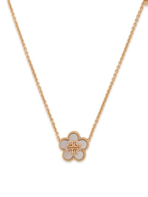 TORY BURCH Tory Burch Forget Me Not Pearl-embellished 18kt Gold-plated Necklace