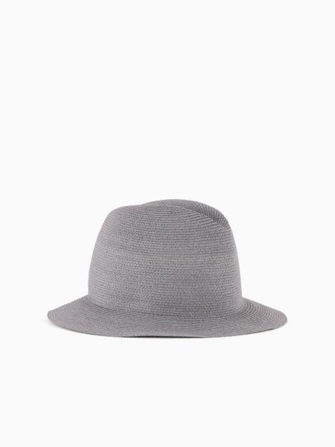 GIORGIO ARMANI Woven cotton-blend hat