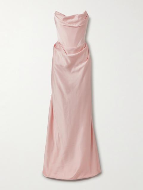 Vivienne Westwood Galaxy Strapless Gathered Satin-crepe Gown