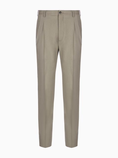 Wool flannel trousers