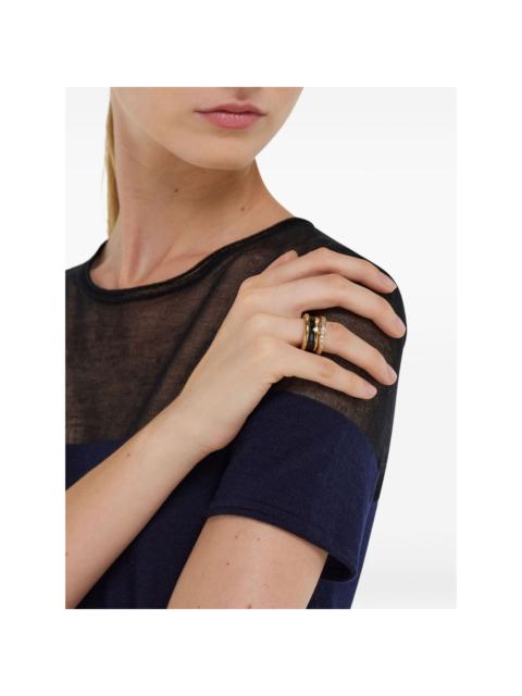 FERRAGAMO crystal enamel band ring