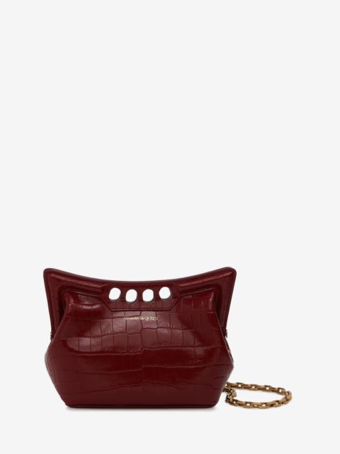 Alexander McQueen Women's The Peak Bag Mini With Chain in Dark Red