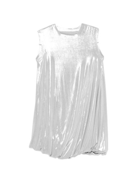 NORMA KAMALI metallic draped mini dress
