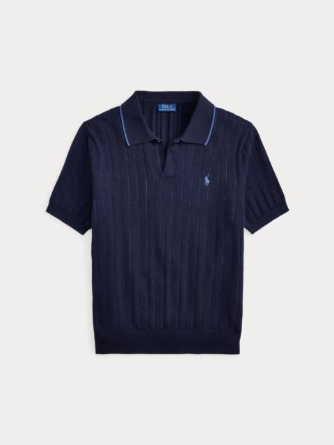 Polo Ralph Lauren Textured Cotton Polo-Collar Sweater