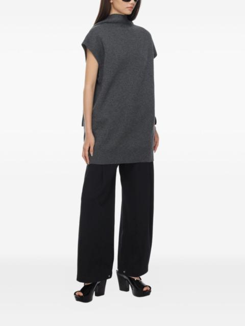 Carven short-sleeve high-neck mini dress