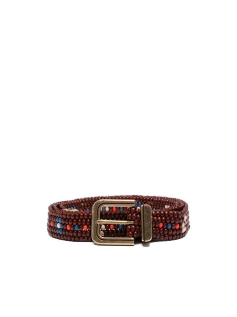 Etro beaded buckle belt