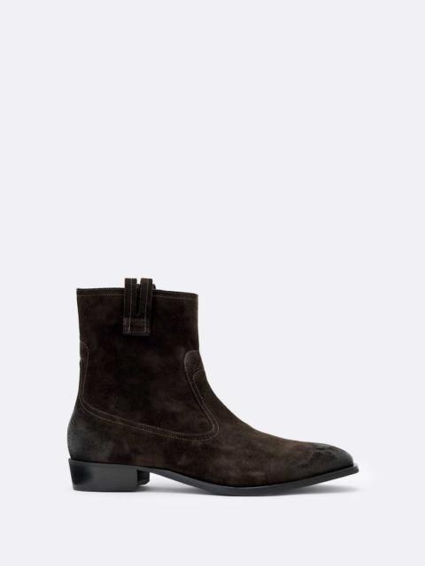 ALLSAINTS HIRO SUEDE ZIP UP BOOTS