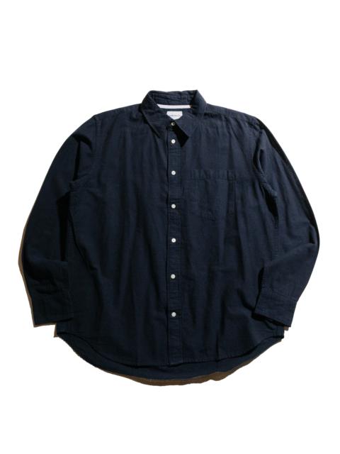 Algot Relaxed Cotton Linen Shirt Dark Navy
