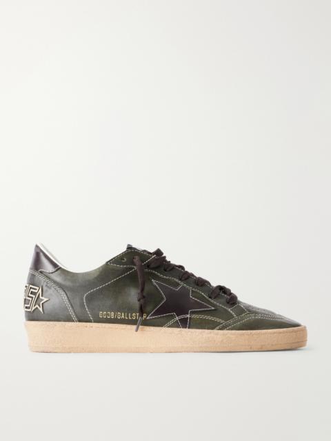 Golden Goose Ball Star Distressed Leather Sneakers