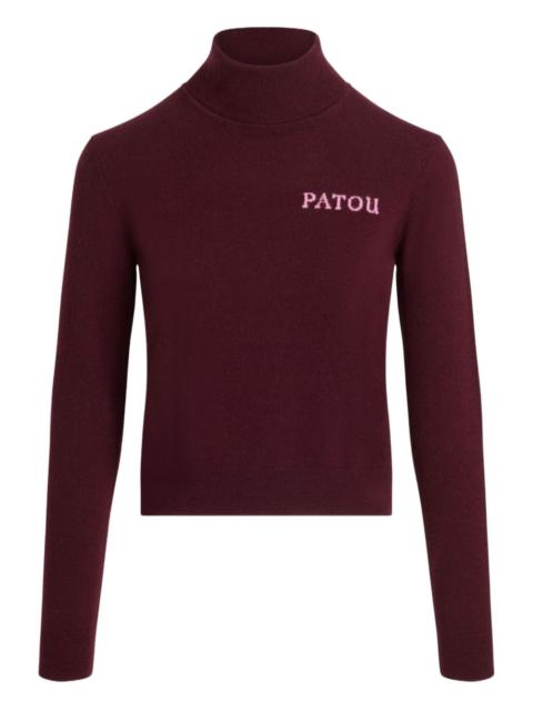 PATOU intarsia turtleneck jumper