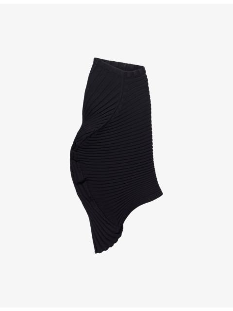 Knit As It Is Asymmetric Knitted Midi Skirt