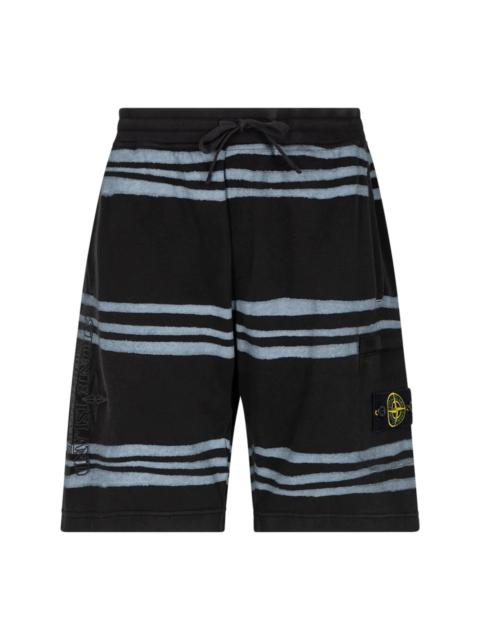 x Stone Island warp stripe shorts