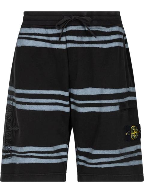 x Stone Island warp stripe shorts