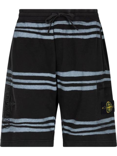 Supreme x Stone Island warp stripe shorts