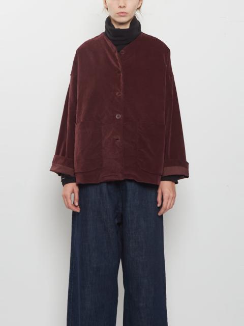 ALBUM DI FAMIGLIA Velvet Loose Blazer — Wine