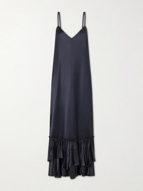Jil Sander Silk-blend Satin Maxi Dress
