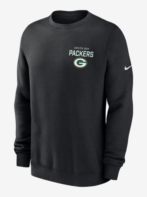 Nike Green Bay Packers Draw Block Club Men's Nike NFL Pullover Crew